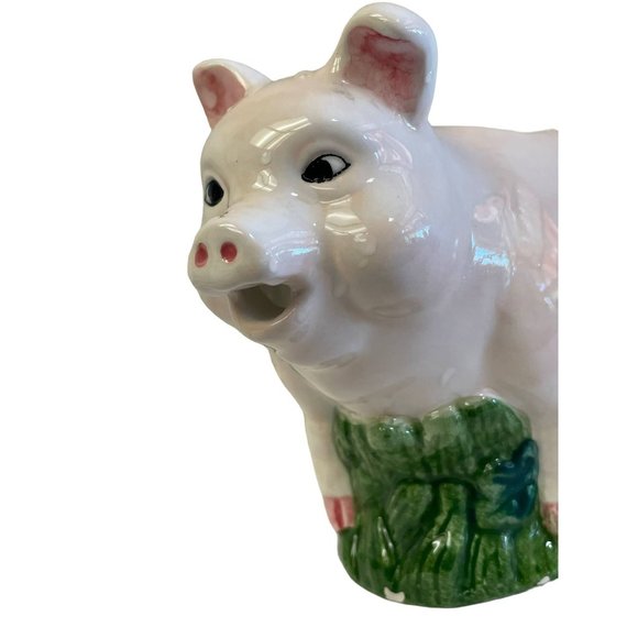 Vintage PINK PIGS Sugar Creamer Bowls Sets No Chips No Cracks 5" x 3" - Picture 3 of 6